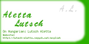 aletta lutsch business card